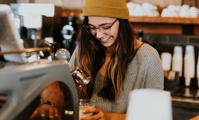 female barista